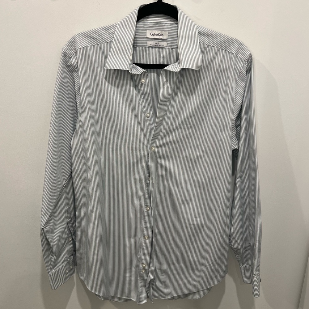Men’s Calvin Klein Slim Fit Performance Non-Iron Button Down Shirt